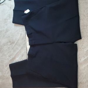 Men's Navy-Blue Dress Pants - Relaxed Fit - Plain Front - EUC - Size 38 x 29